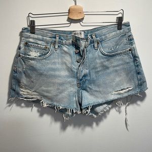 Agolde light wash jean shorts - never worn